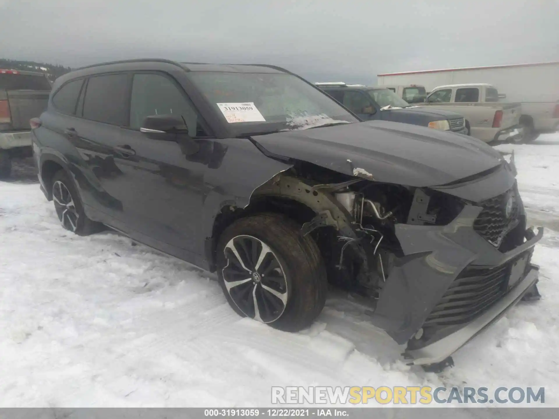 1 Photograph of a damaged car 5TDLZRBHXMS060347 TOYOTA HIGHLANDER 2021