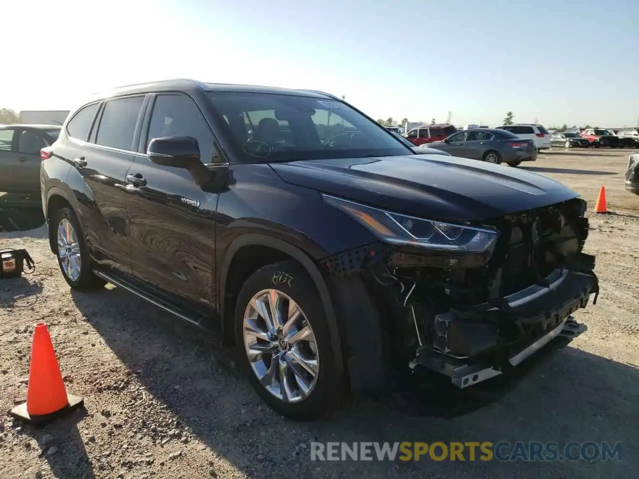 1 Photograph of a damaged car 5TDXBRCH0MS016202 TOYOTA HIGHLANDER 2021