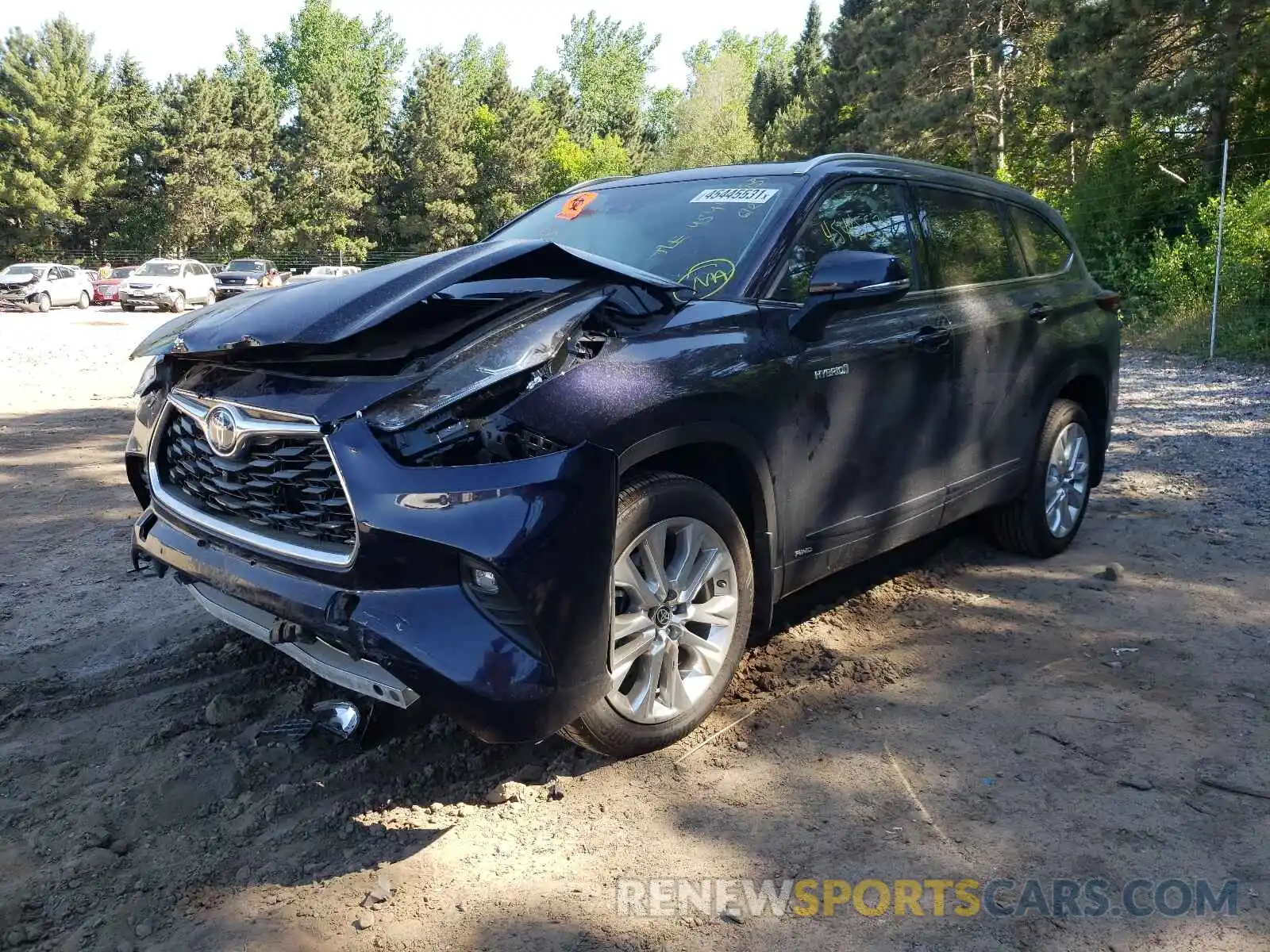 2 Photograph of a damaged car 5TDXBRCH4MS017806 TOYOTA HIGHLANDER 2021