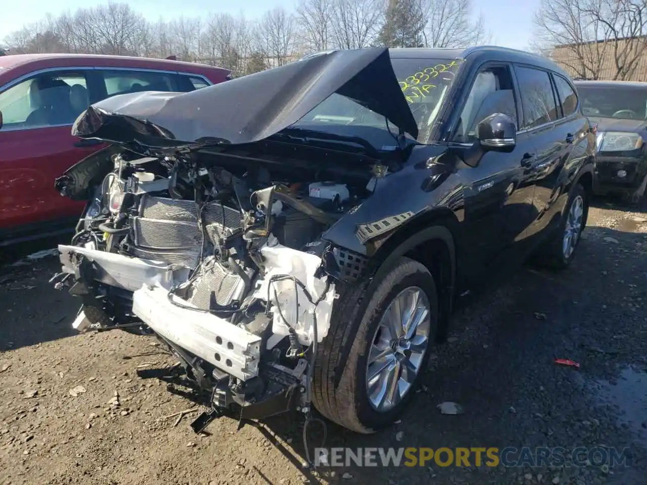 2 Photograph of a damaged car 5TDXBRCH4MS062339 TOYOTA HIGHLANDER 2021