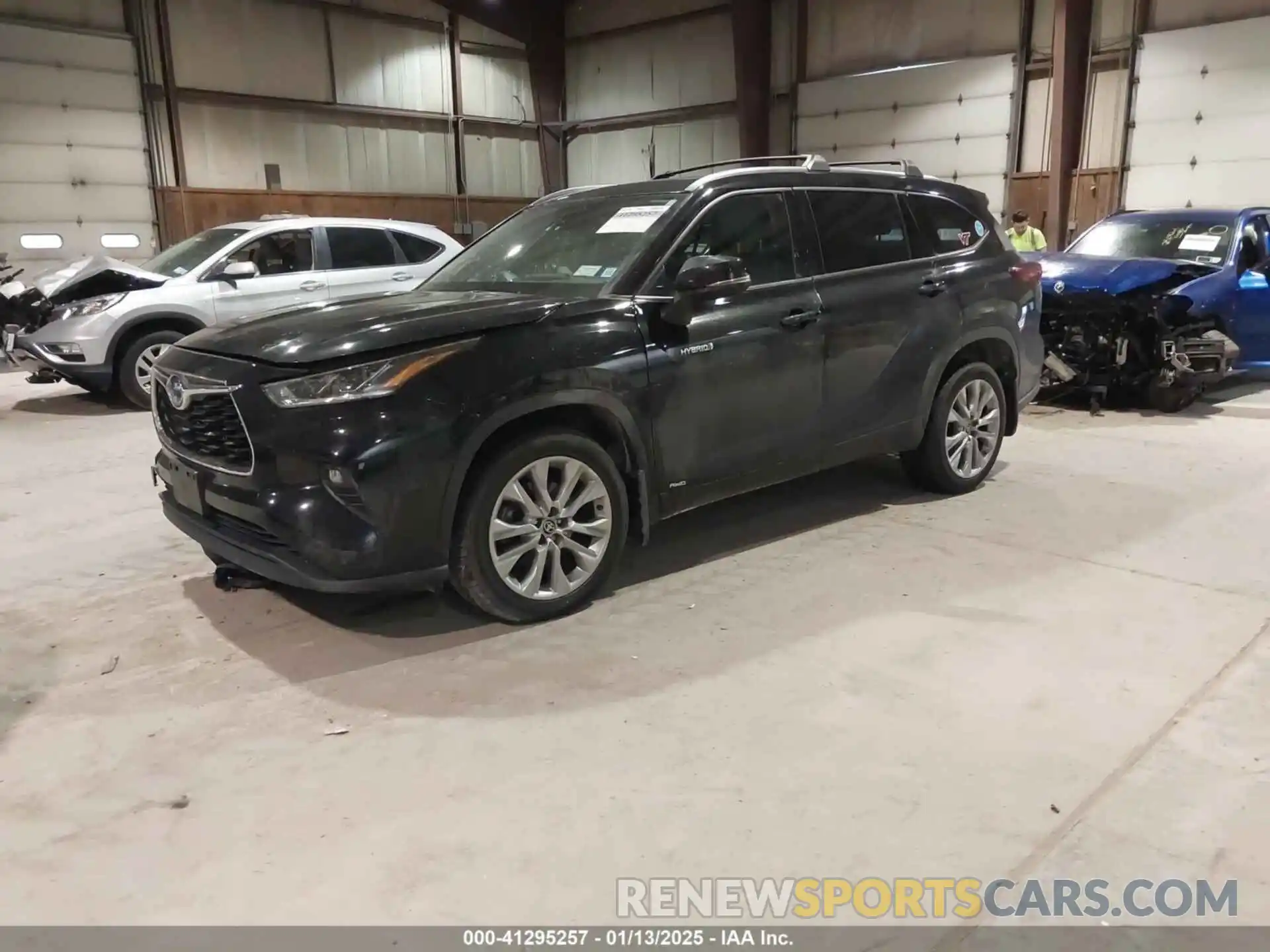 2 Photograph of a damaged car 5TDXBRCH8MS521016 TOYOTA HIGHLANDER 2021