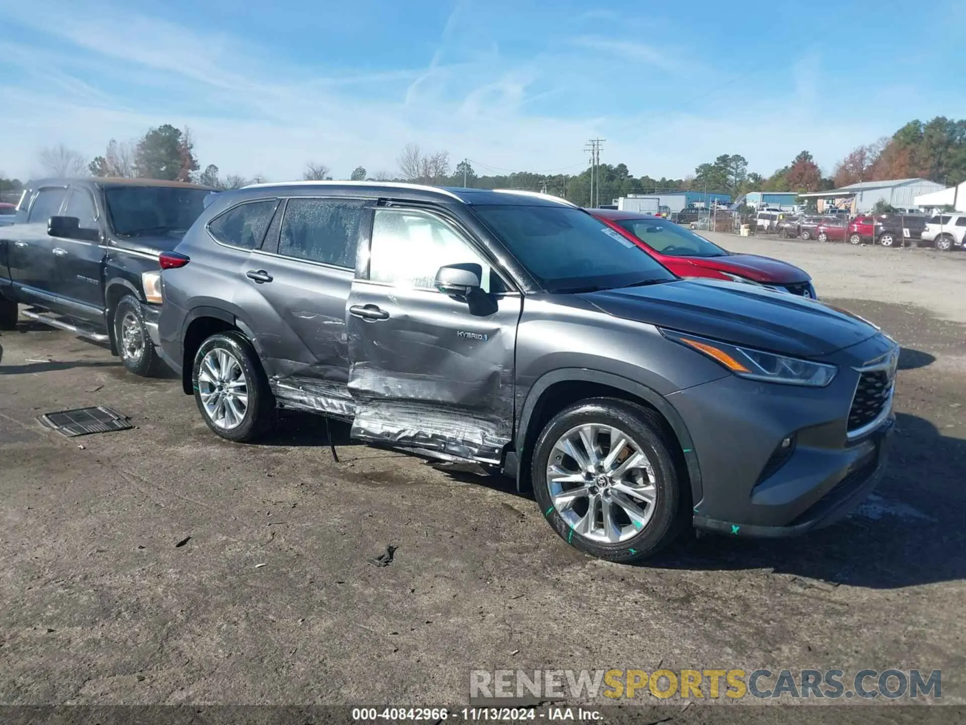 1 Photograph of a damaged car 5TDXBRCHXMS021200 TOYOTA HIGHLANDER 2021