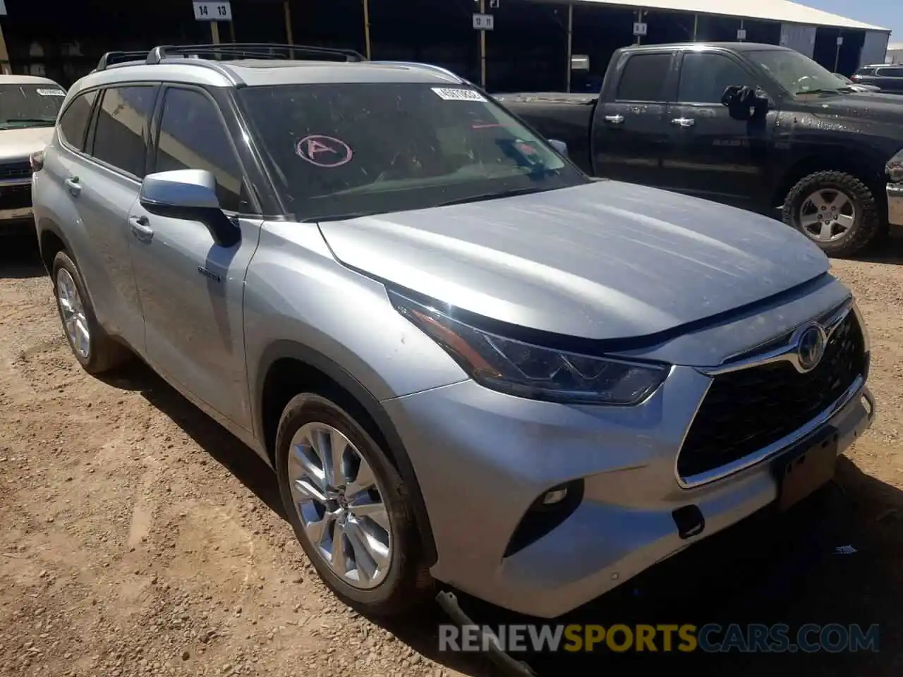 1 Photograph of a damaged car 5TDYARAH3MS005527 TOYOTA HIGHLANDER 2021