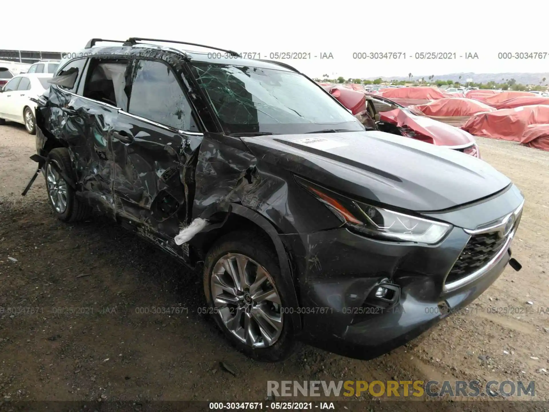 1 Photograph of a damaged car 5TDYARAH4MS504935 TOYOTA HIGHLANDER 2021