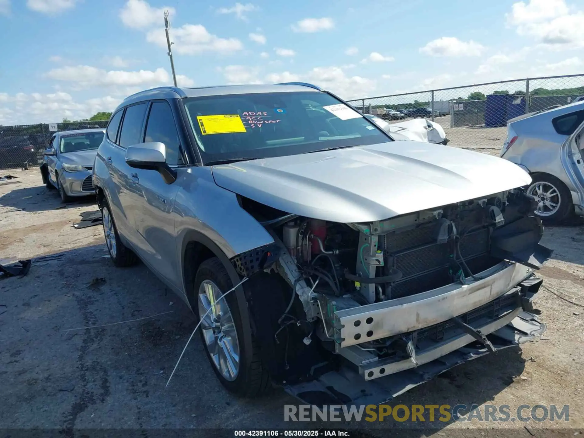 1 Photograph of a damaged car 5TDYARAH6MS006400 TOYOTA HIGHLANDER 2021