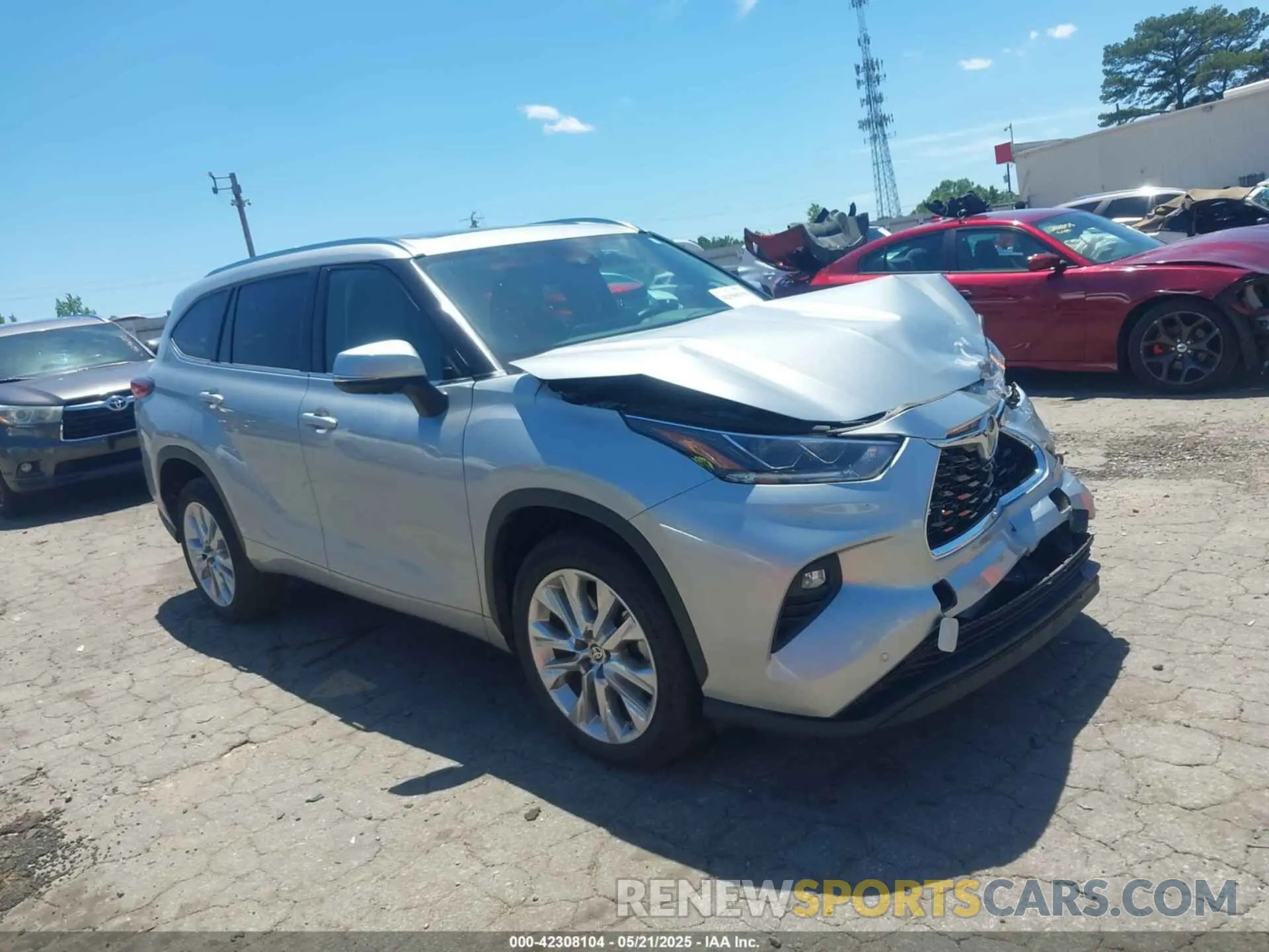 1 Photograph of a damaged car 5TDYZRAH0MS089945 TOYOTA HIGHLANDER 2021