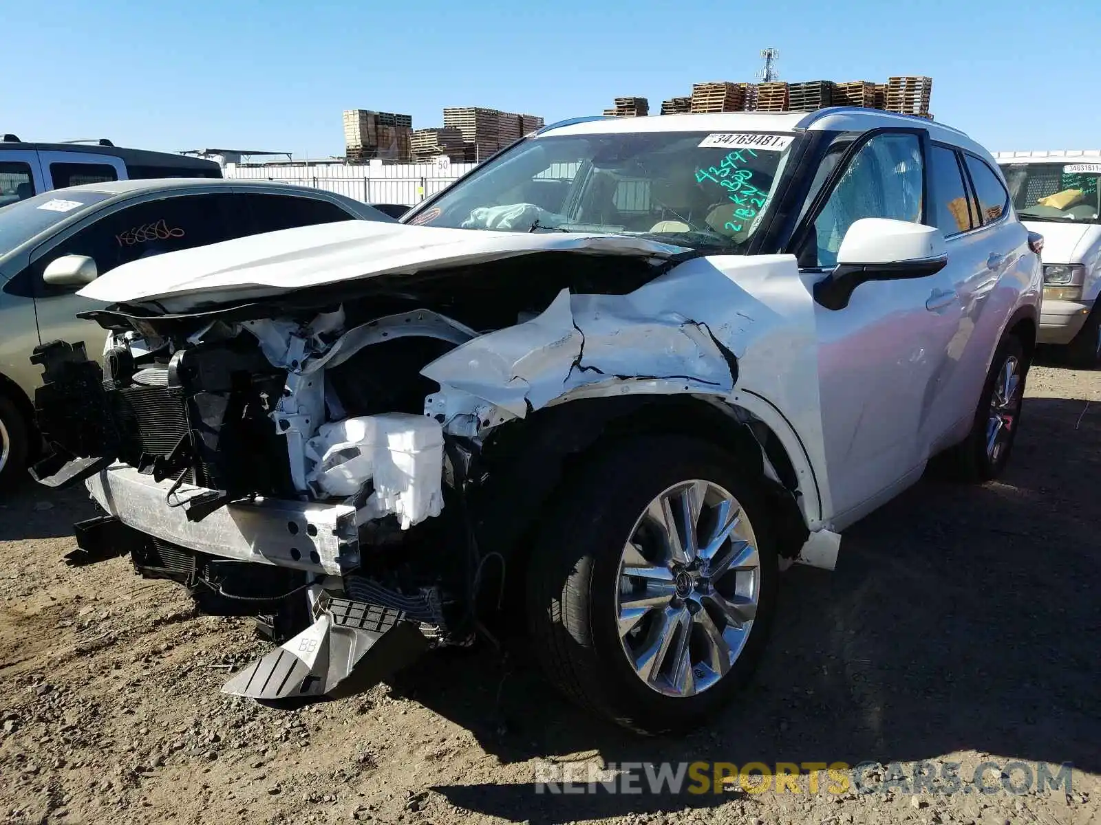 2 Photograph of a damaged car 5TDYZRAH4MS034981 TOYOTA HIGHLANDER 2021