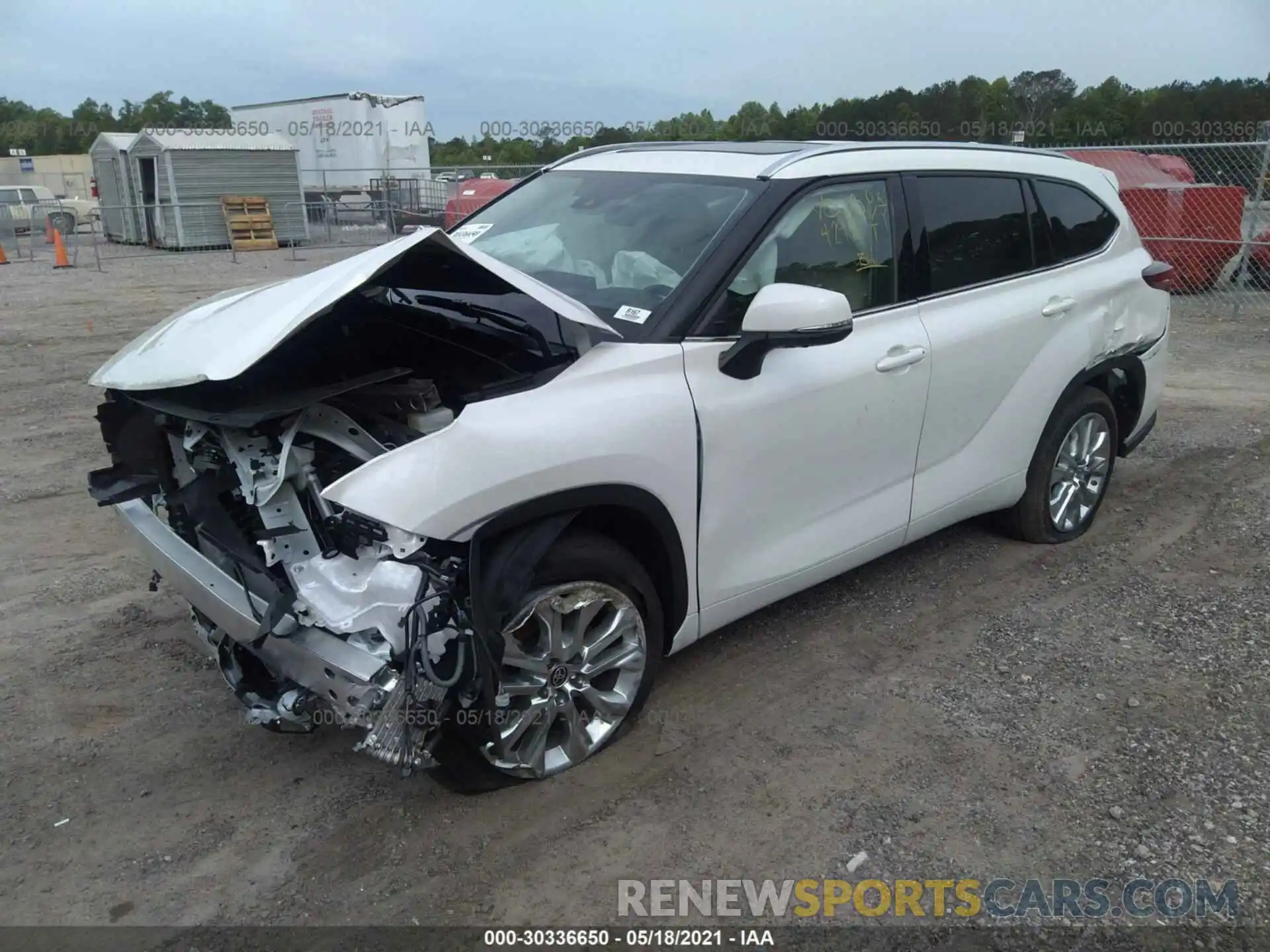 2 Photograph of a damaged car 5TDYZRAH5MS058013 TOYOTA HIGHLANDER 2021