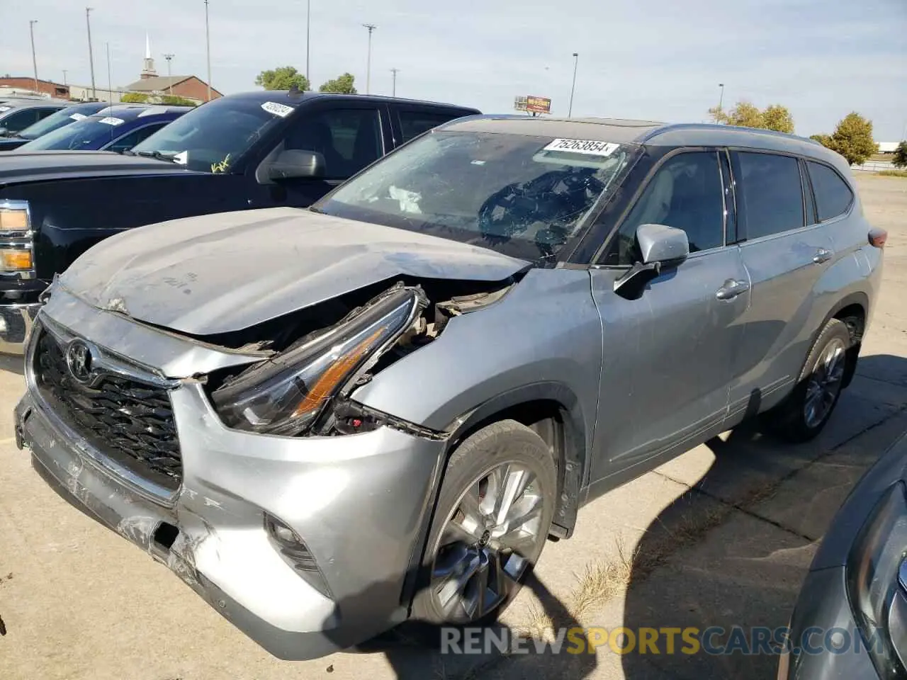 1 Photograph of a damaged car 5TDYZRAH7MS070180 TOYOTA HIGHLANDER 2021