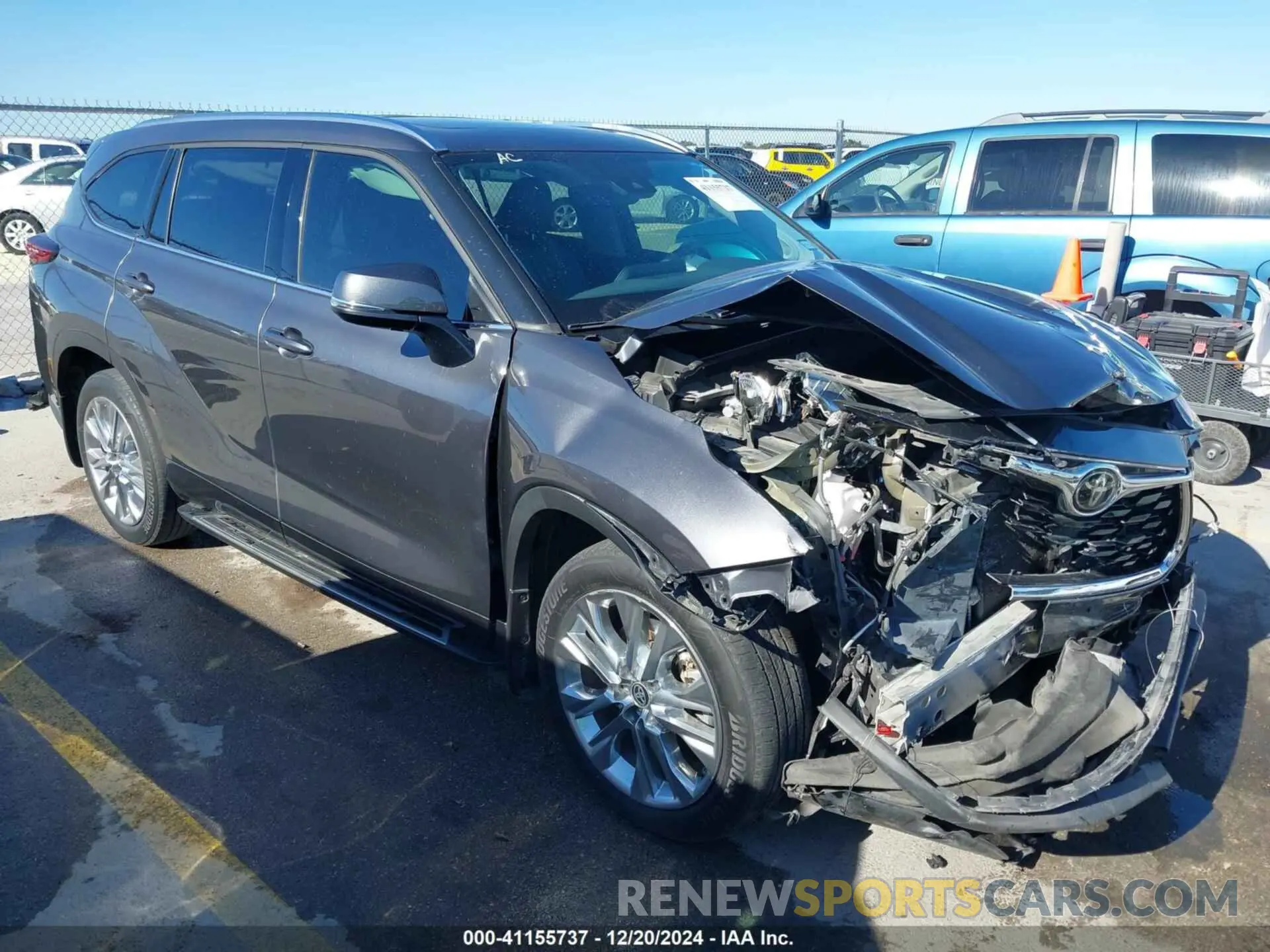 1 Photograph of a damaged car 5TDYZRAH8MS039844 TOYOTA HIGHLANDER 2021