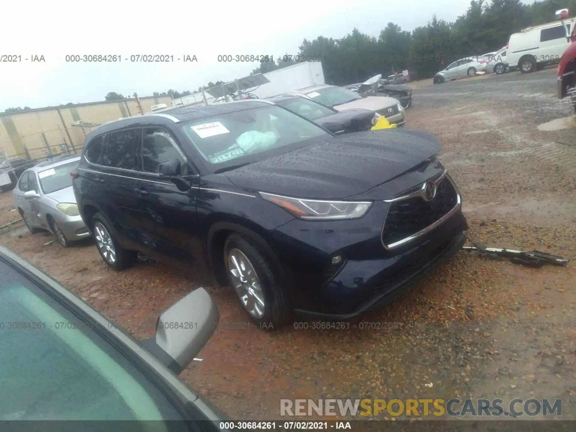 1 Photograph of a damaged car 5TDYZRAHXMS531114 TOYOTA HIGHLANDER 2021