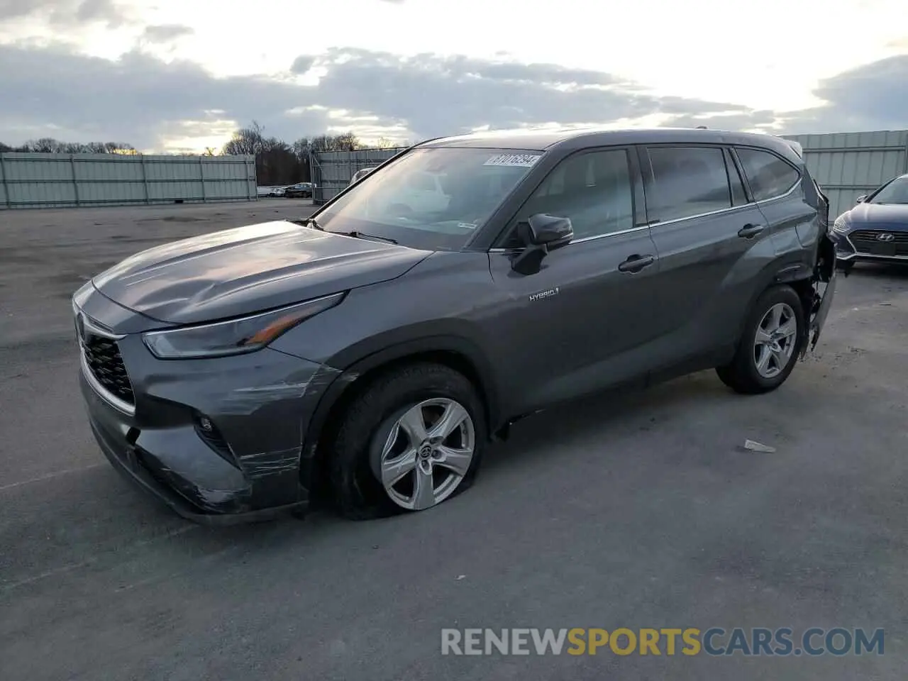 1 Photograph of a damaged car 5TDZARAH0MS507691 TOYOTA HIGHLANDER 2021