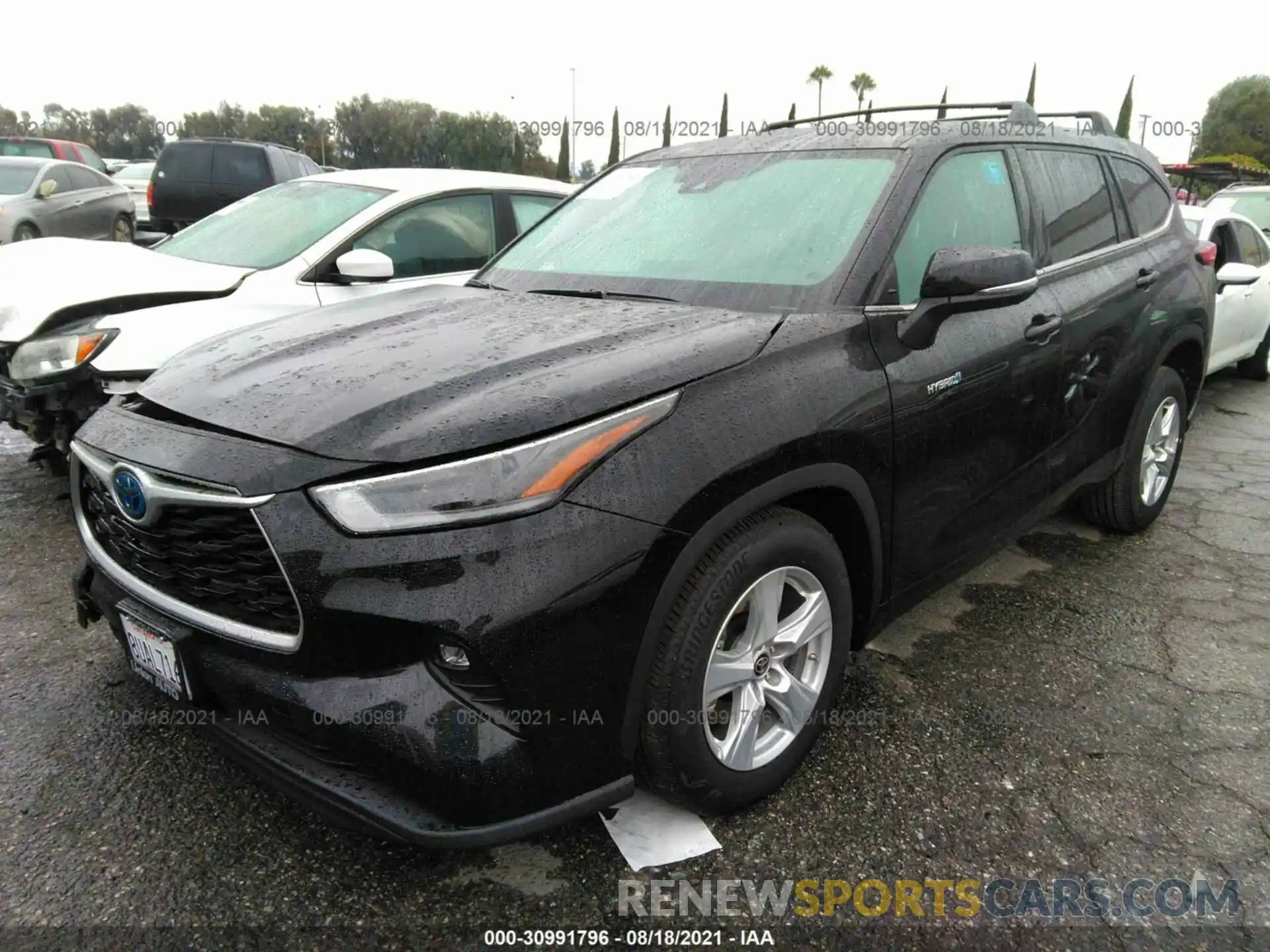 2 Photograph of a damaged car 5TDZARAH3MS503344 TOYOTA HIGHLANDER 2021