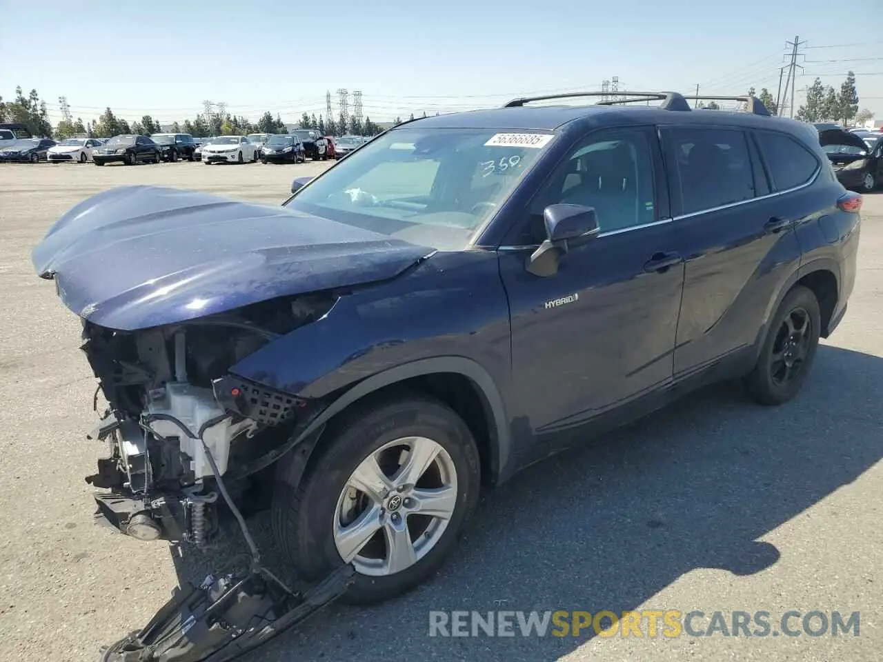 1 Photograph of a damaged car 5TDZARAH3MS507507 TOYOTA HIGHLANDER 2021