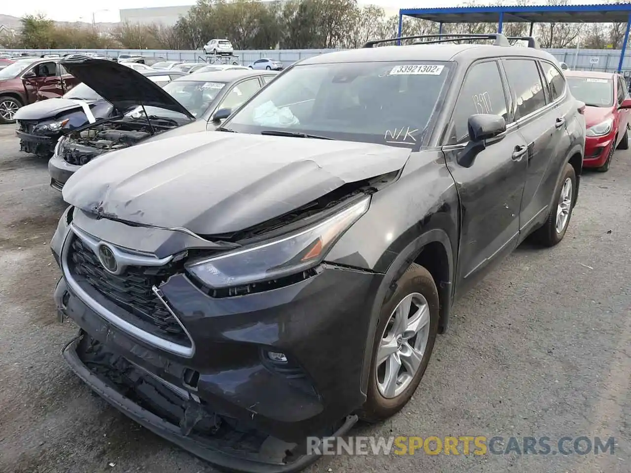 2 Photograph of a damaged car 5TDZZRAH0MS061342 TOYOTA HIGHLANDER 2021