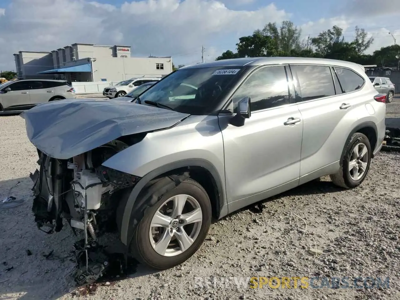 1 Photograph of a damaged car 5TDZZRAH0MS066492 TOYOTA HIGHLANDER 2021