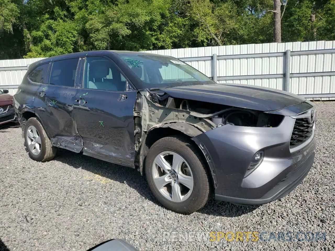 4 Photograph of a damaged car 5TDZZRAH1MS086847 TOYOTA HIGHLANDER 2021