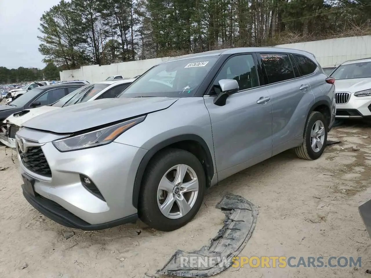 1 Photograph of a damaged car 5TDZZRAH3MS517348 TOYOTA HIGHLANDER 2021