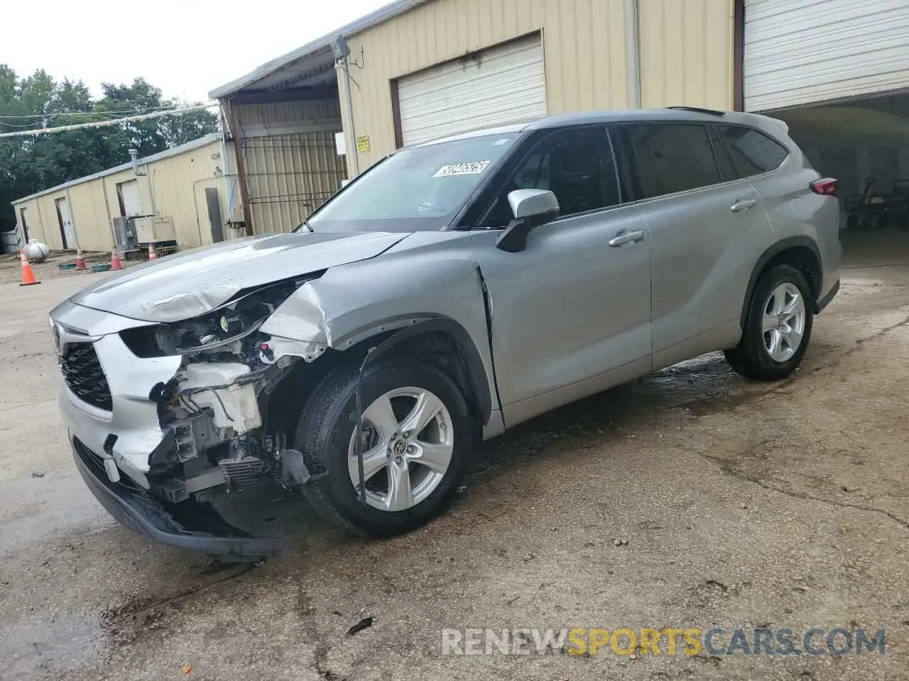 1 Photograph of a damaged car 5TDZZRAH4MS522381 TOYOTA HIGHLANDER 2021