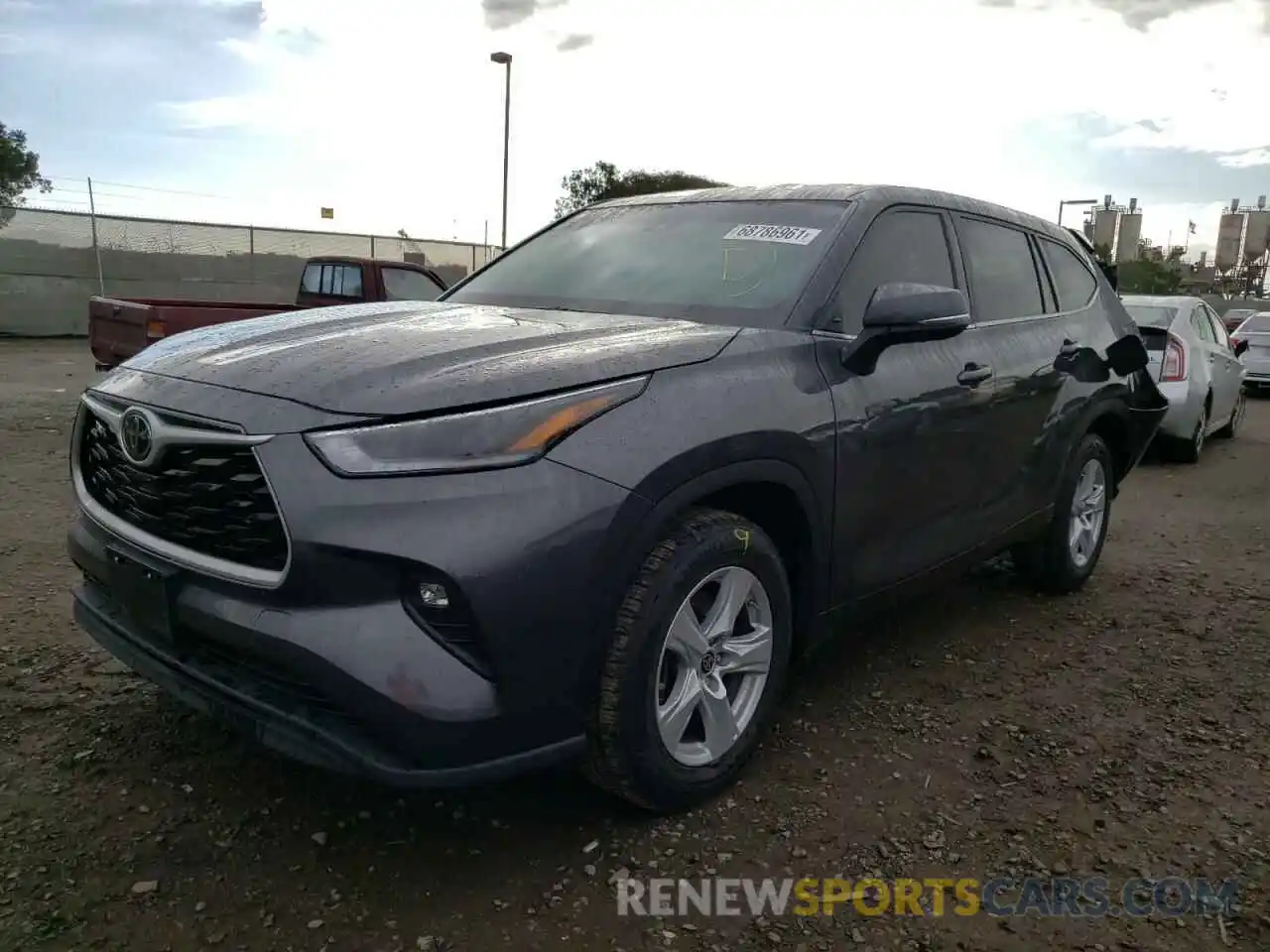 2 Photograph of a damaged car 5TDZZRAH4MS527516 TOYOTA HIGHLANDER 2021