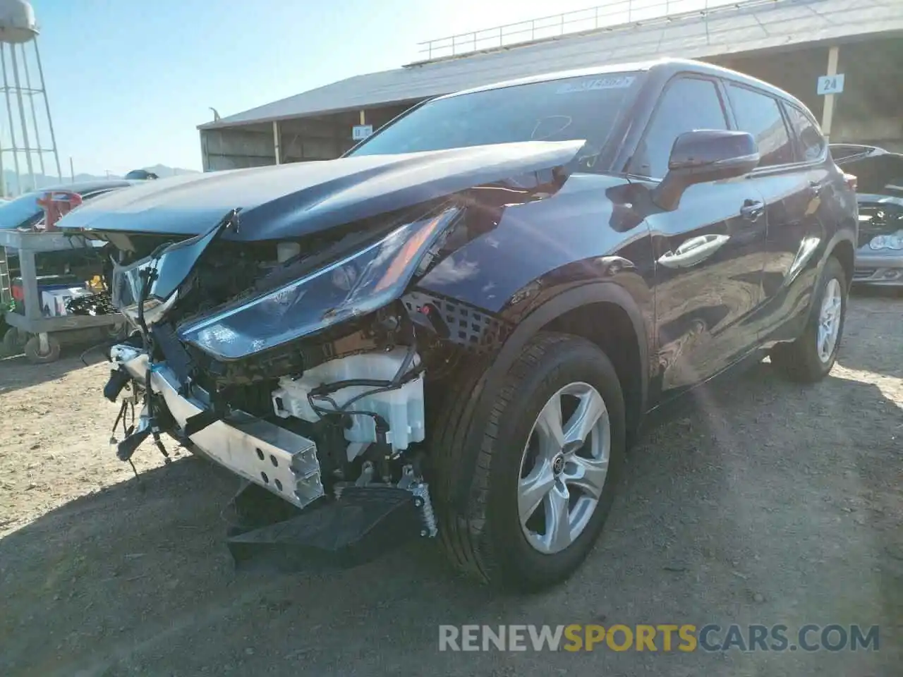 2 Photograph of a damaged car 5TDZZRAH6MS047428 TOYOTA HIGHLANDER 2021