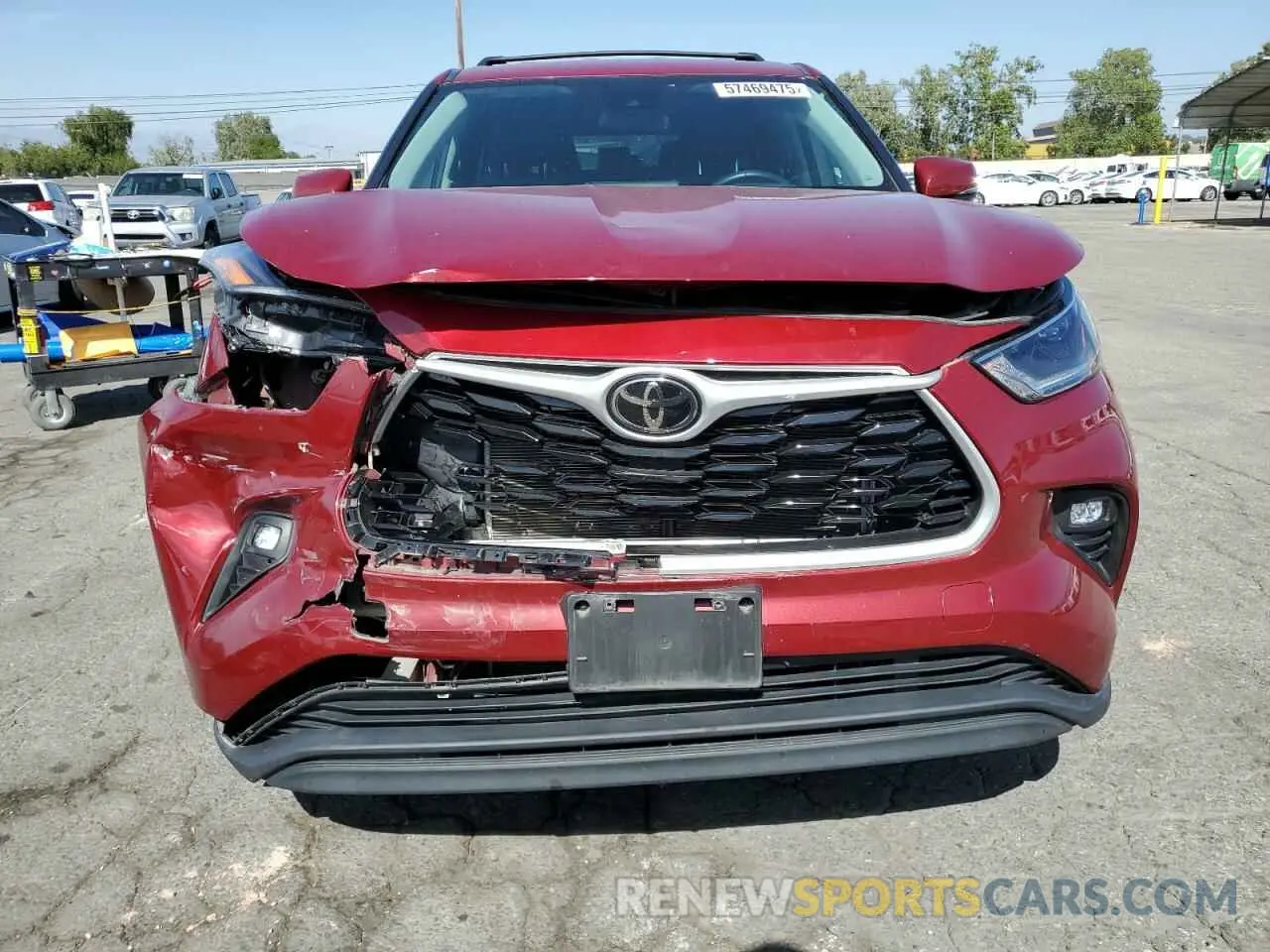 5 Photograph of a damaged car 5TDZZRAH6MS059871 TOYOTA HIGHLANDER 2021