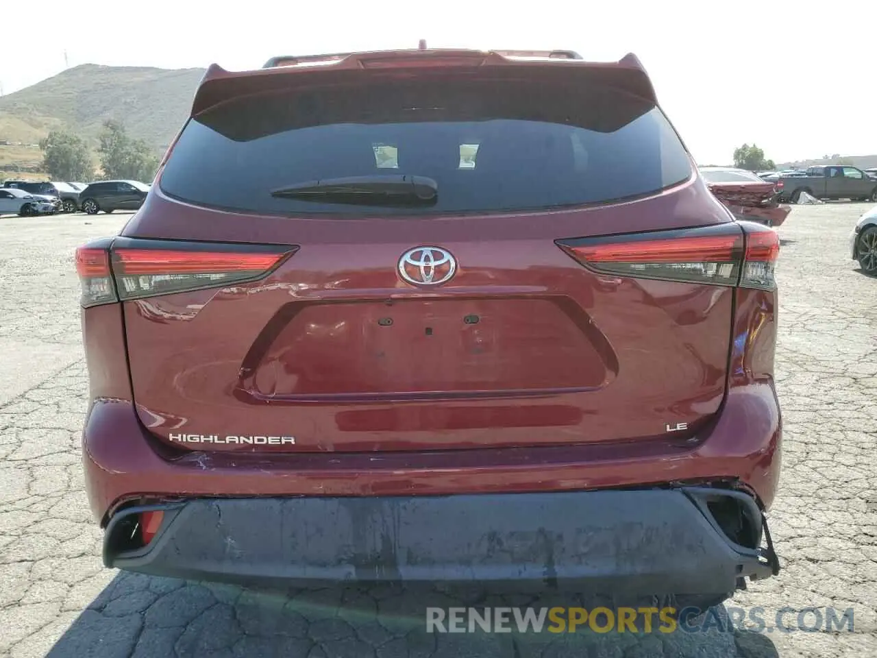 6 Photograph of a damaged car 5TDZZRAH6MS059871 TOYOTA HIGHLANDER 2021