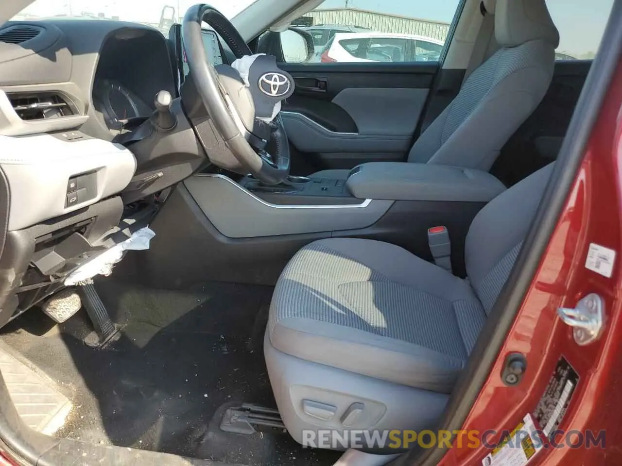 7 Photograph of a damaged car 5TDZZRAH6MS086794 TOYOTA HIGHLANDER 2021