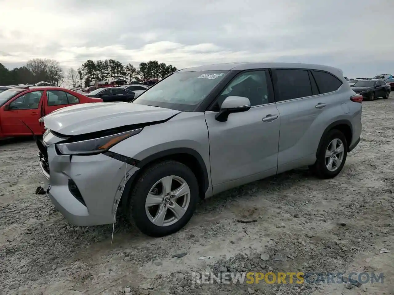 1 Photograph of a damaged car 5TDZZRAH6MS529493 TOYOTA HIGHLANDER 2021