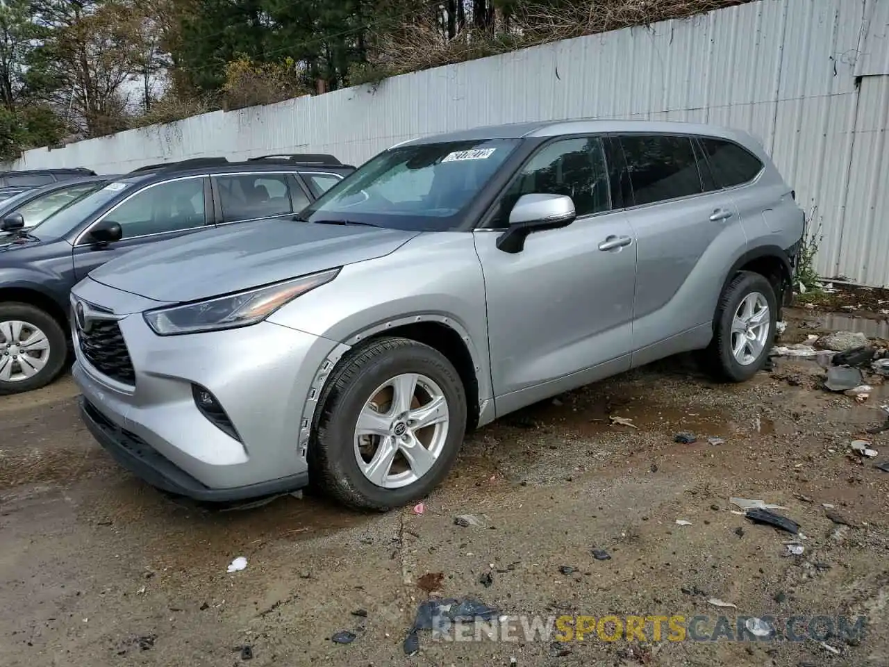 1 Photograph of a damaged car 5TDZZRAH7MS515909 TOYOTA HIGHLANDER 2021