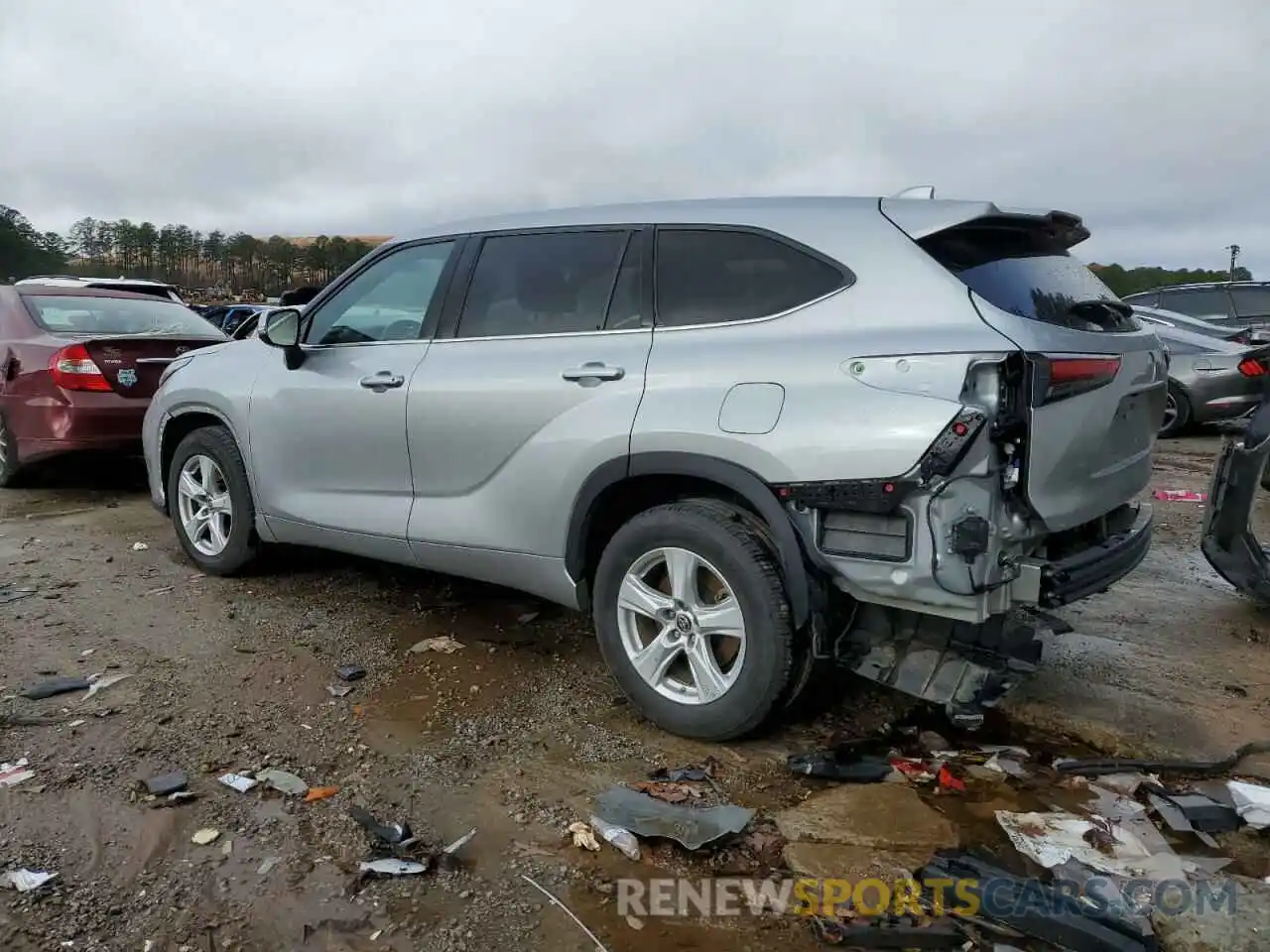 2 Photograph of a damaged car 5TDZZRAH7MS515909 TOYOTA HIGHLANDER 2021