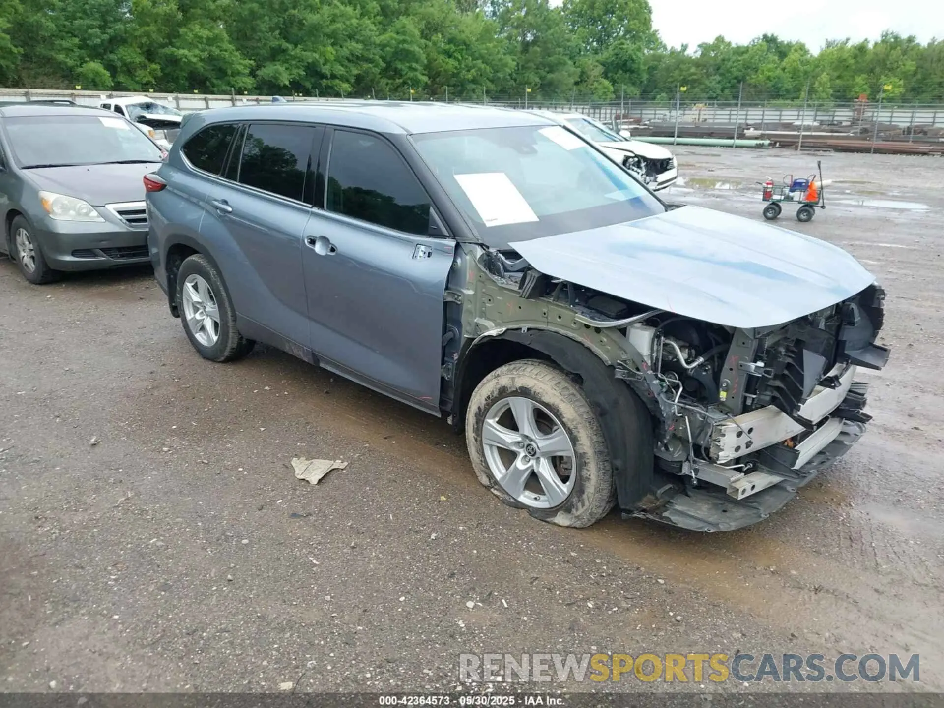 1 Photograph of a damaged car 5TDZZRAH8MS032512 TOYOTA HIGHLANDER 2021