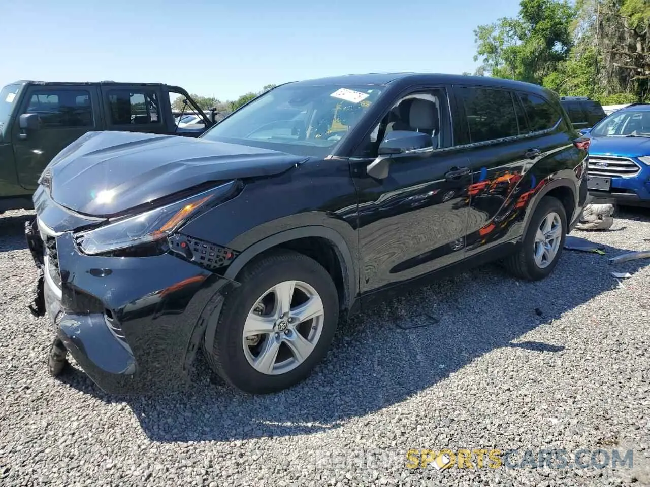 1 Photograph of a damaged car 5TDZZRAH8MS515126 TOYOTA HIGHLANDER 2021