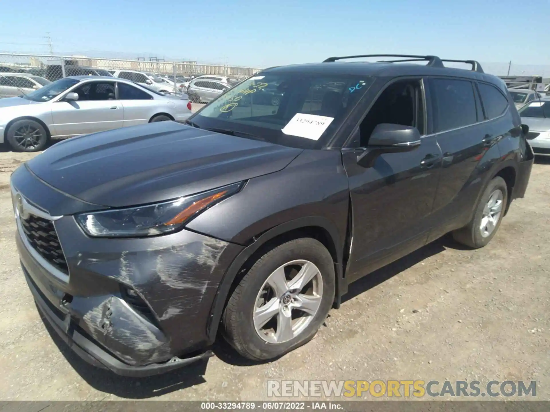 2 Photograph of a damaged car 5TDZZRAH8MS519497 TOYOTA HIGHLANDER 2021