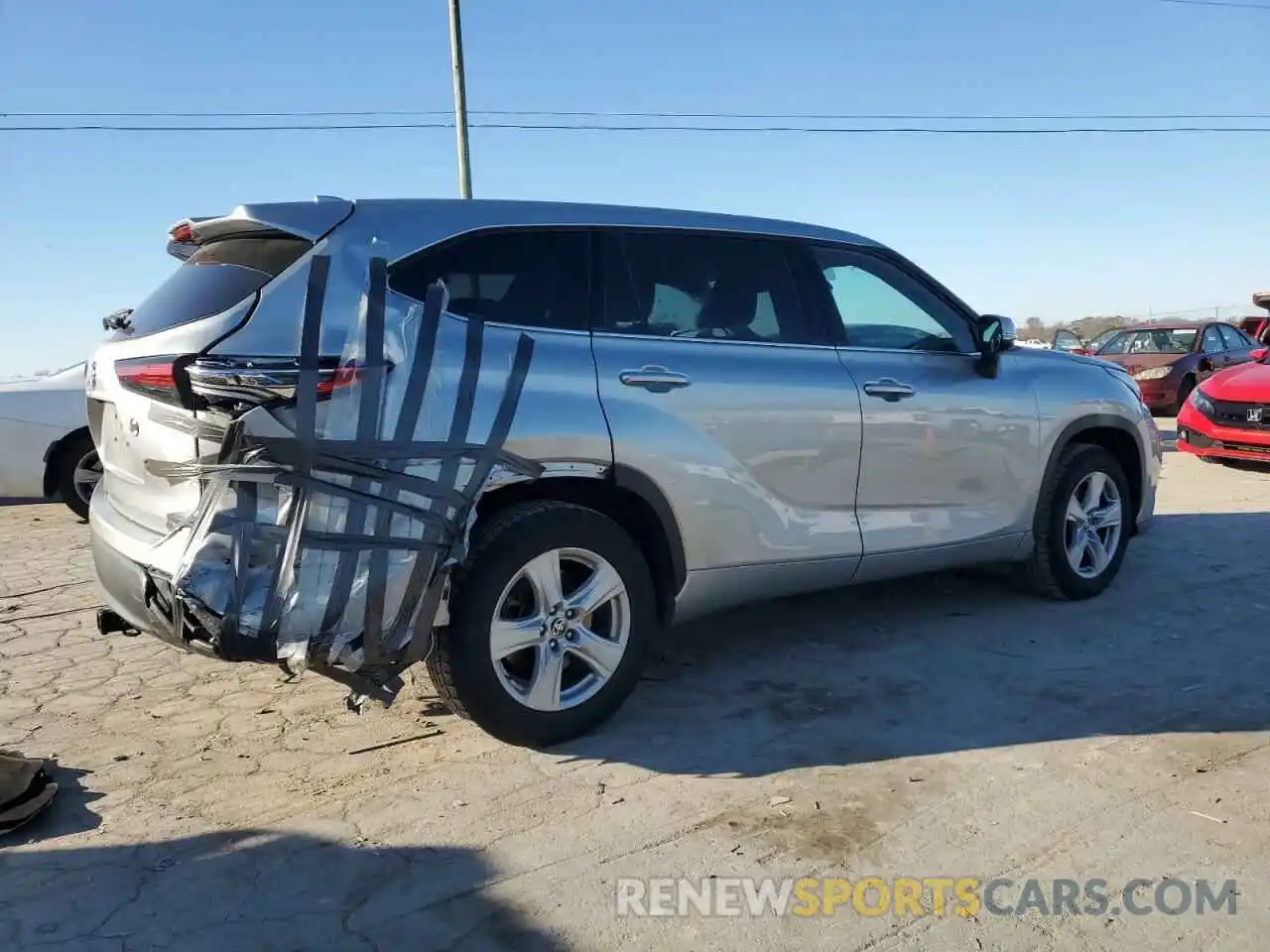 3 Photograph of a damaged car 5TDZZRAH8MS529253 TOYOTA HIGHLANDER 2021