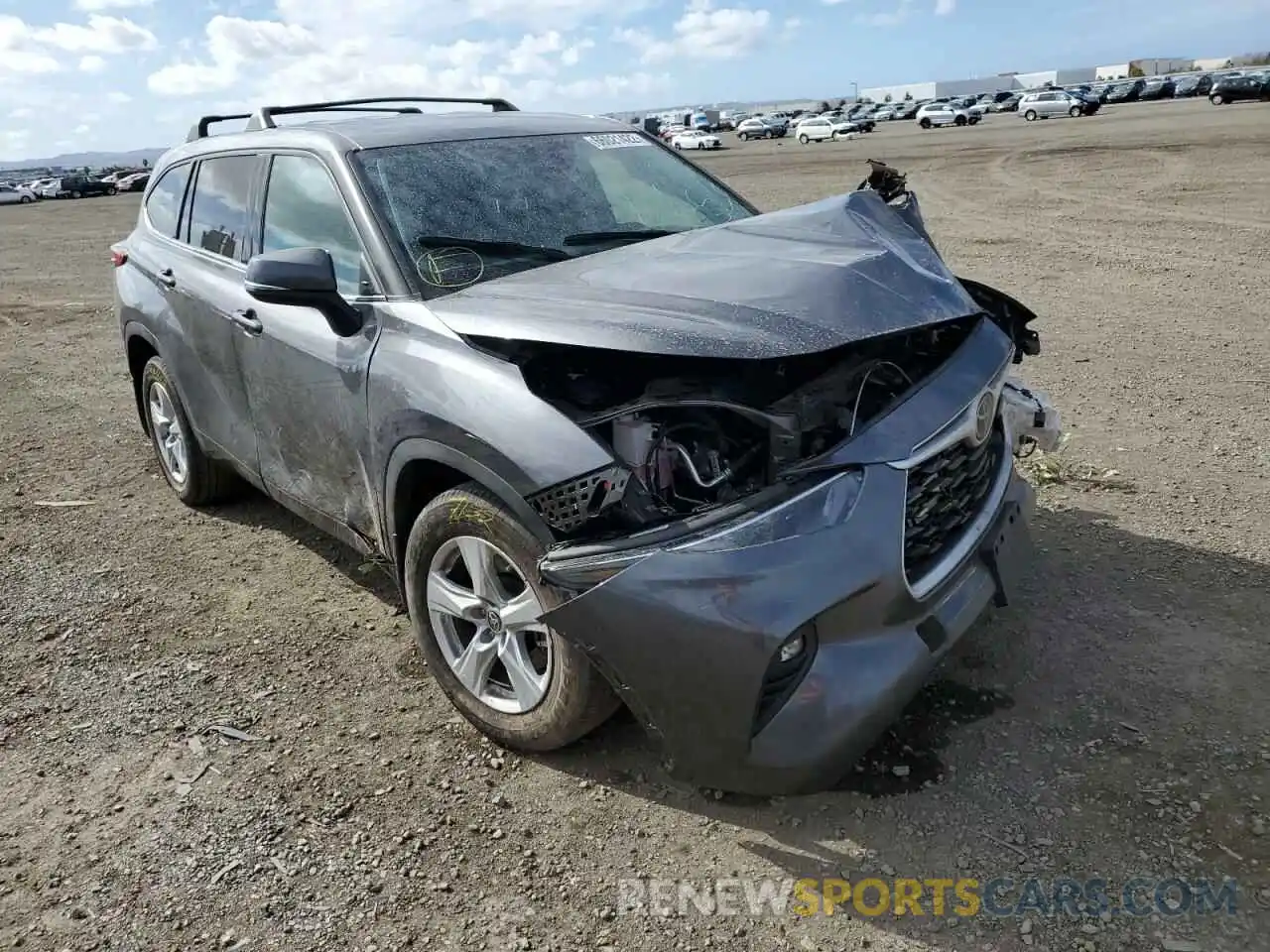 1 Photograph of a damaged car 5TDZZRAH8MS529415 TOYOTA HIGHLANDER 2021