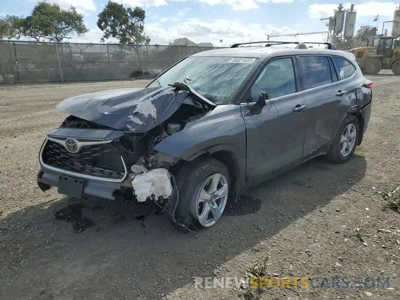 2 Photograph of a damaged car 5TDZZRAH8MS529415 TOYOTA HIGHLANDER 2021