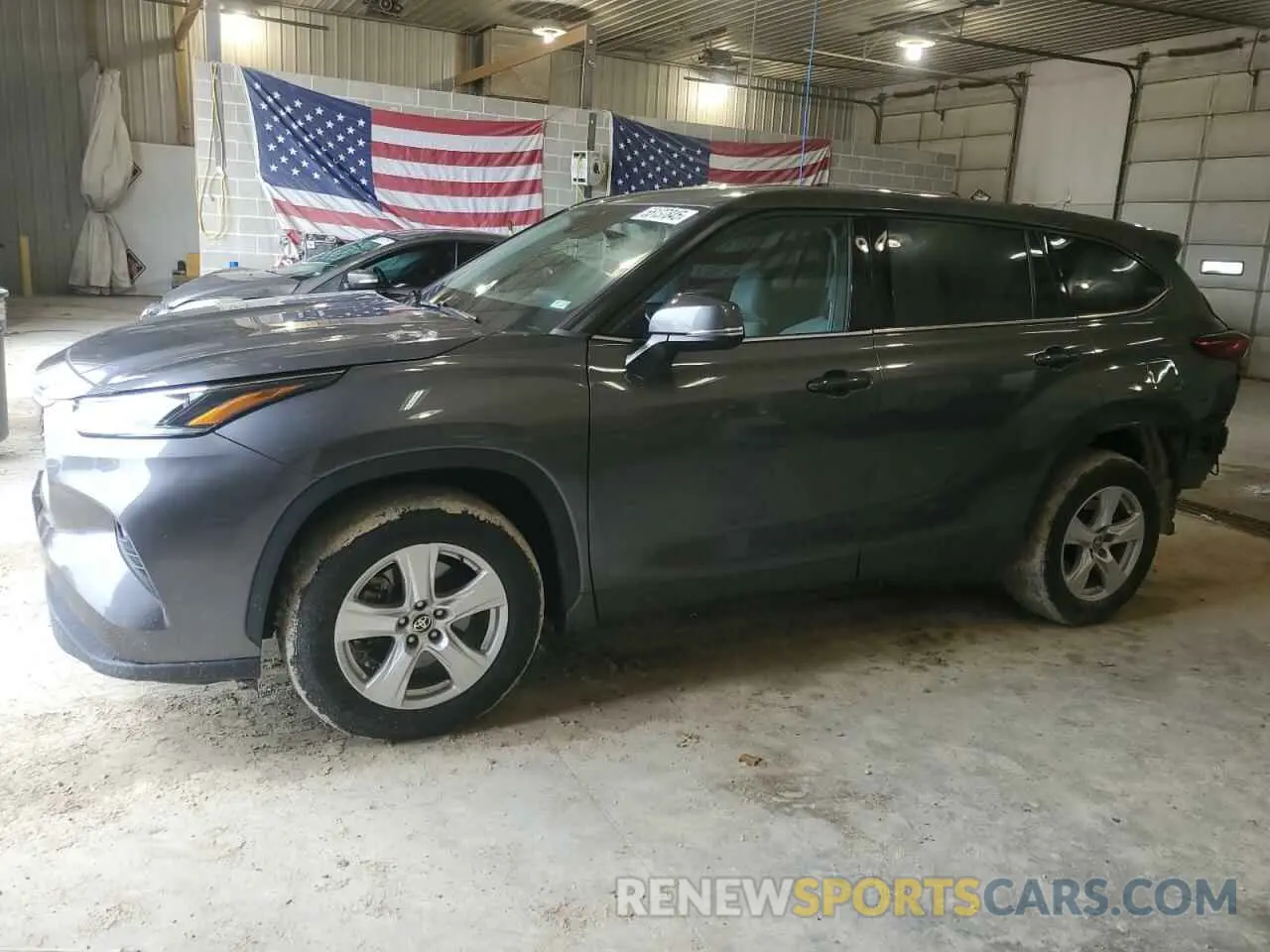 1 Photograph of a damaged car 5TDZZRAHXMS066838 TOYOTA HIGHLANDER 2021