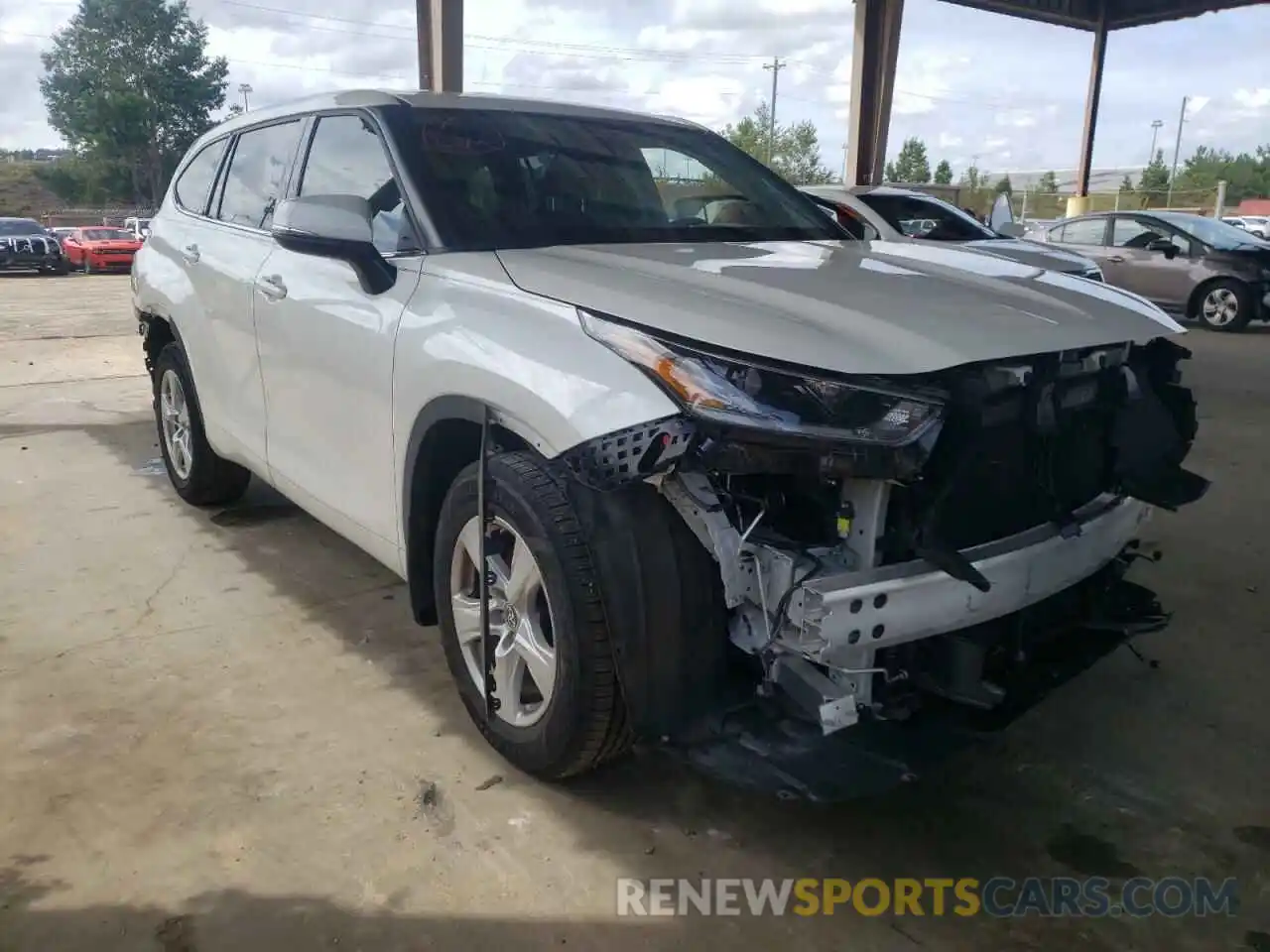 1 Photograph of a damaged car 5TDZZRAHXMS522868 TOYOTA HIGHLANDER 2021