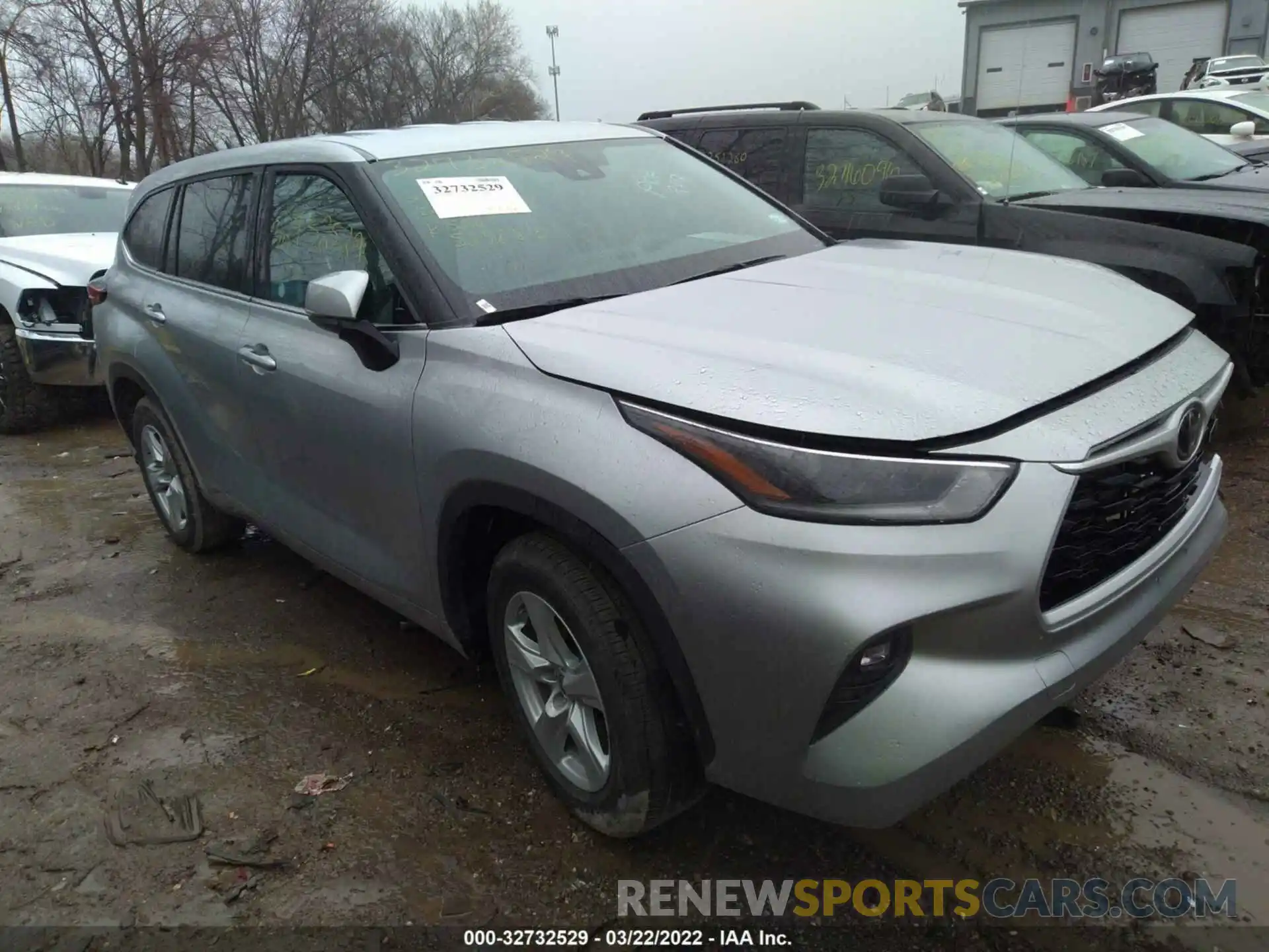 1 Photograph of a damaged car 5TDZZRAHXMS529285 TOYOTA HIGHLANDER 2021