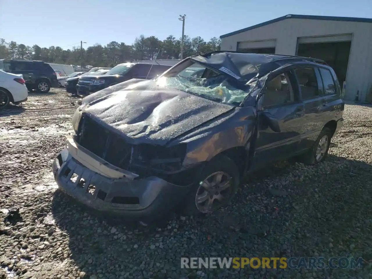 1 Photograph of a damaged car JTEGF21AX30094498 TOYOTA HIGHLANDER 2021