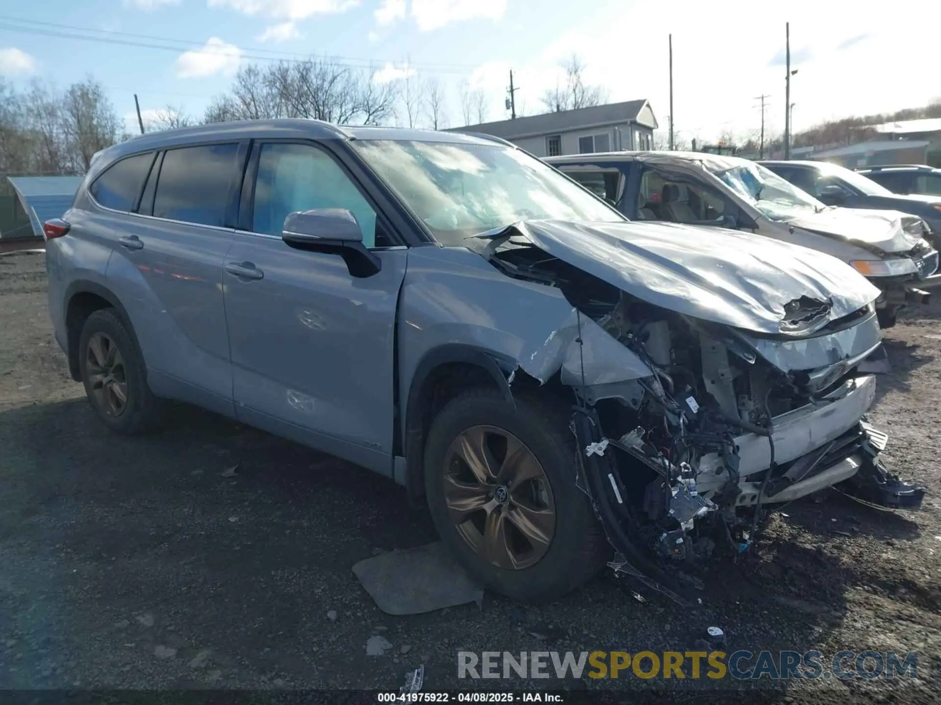 1 Photograph of a damaged car 5TDABRCH5NS544065 TOYOTA HIGHLANDER 2022