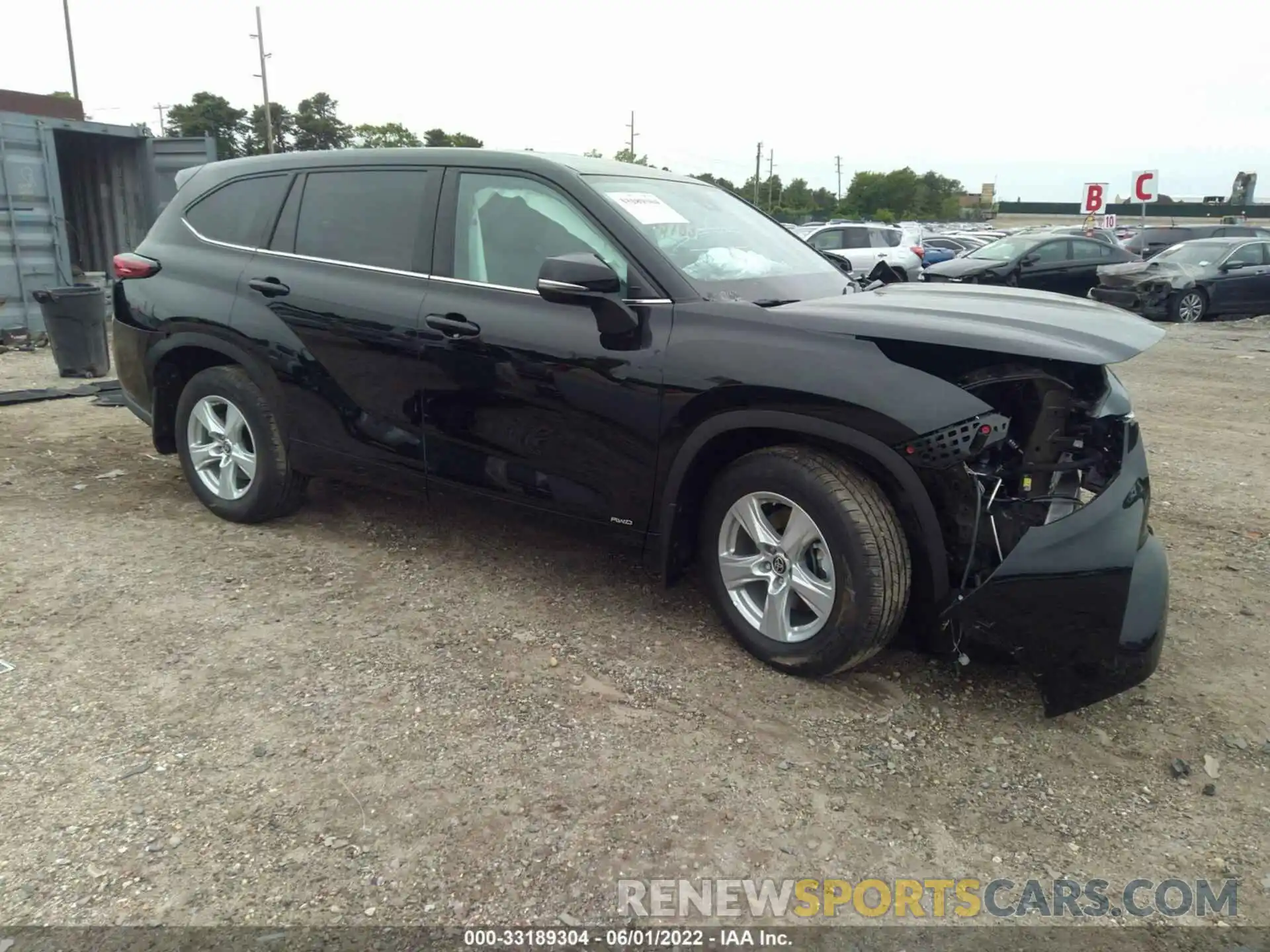 1 Photograph of a damaged car 5TDBBRCH0NS553583 TOYOTA HIGHLANDER 2022