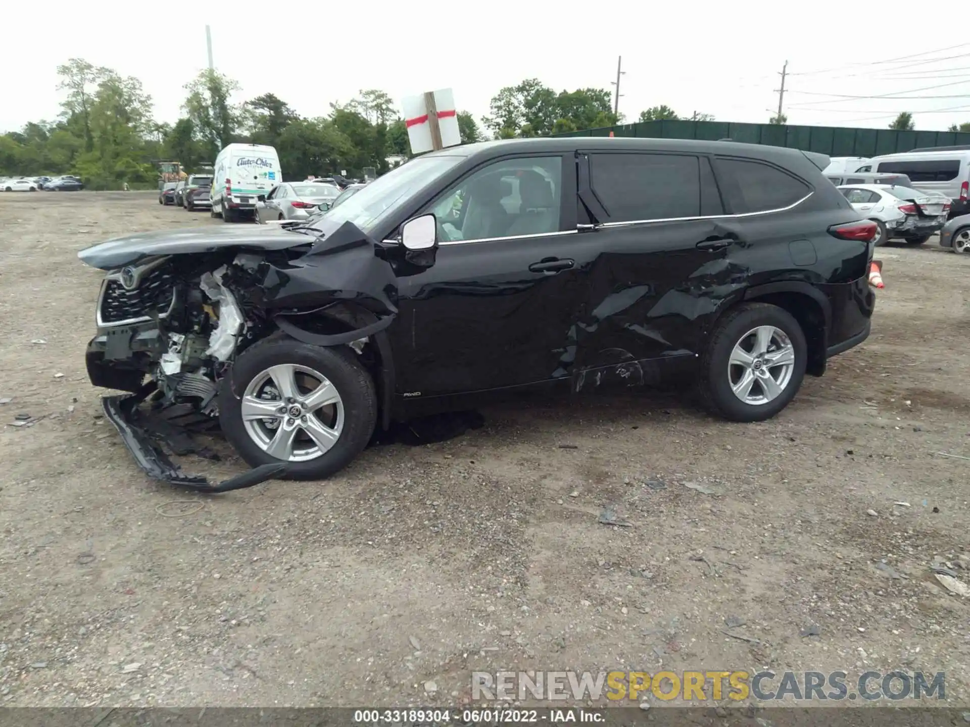 2 Photograph of a damaged car 5TDBBRCH0NS553583 TOYOTA HIGHLANDER 2022