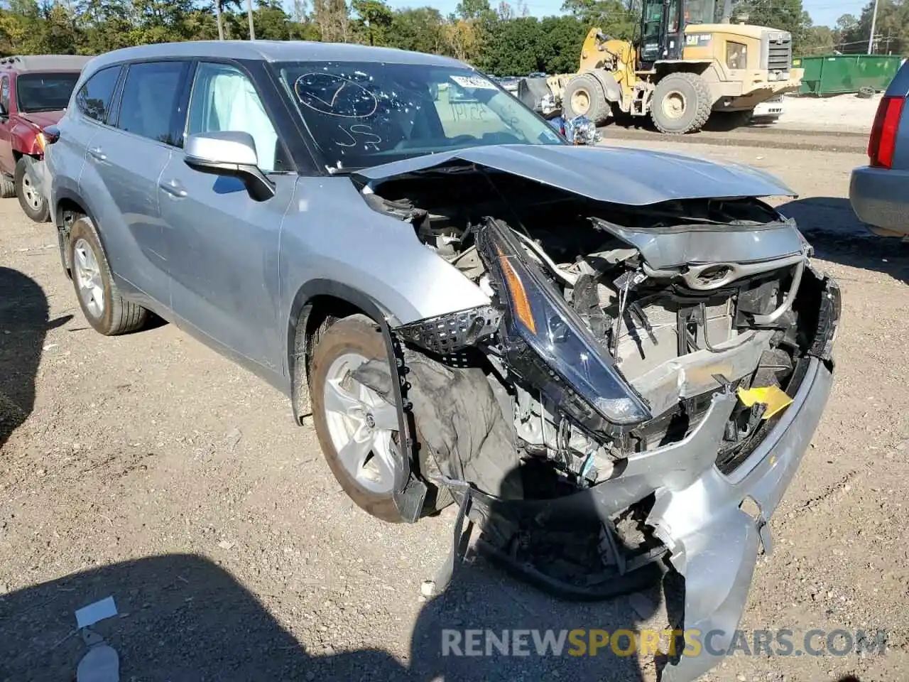 1 Photograph of a damaged car 5TDBBRCH3NS543887 TOYOTA HIGHLANDER 2022