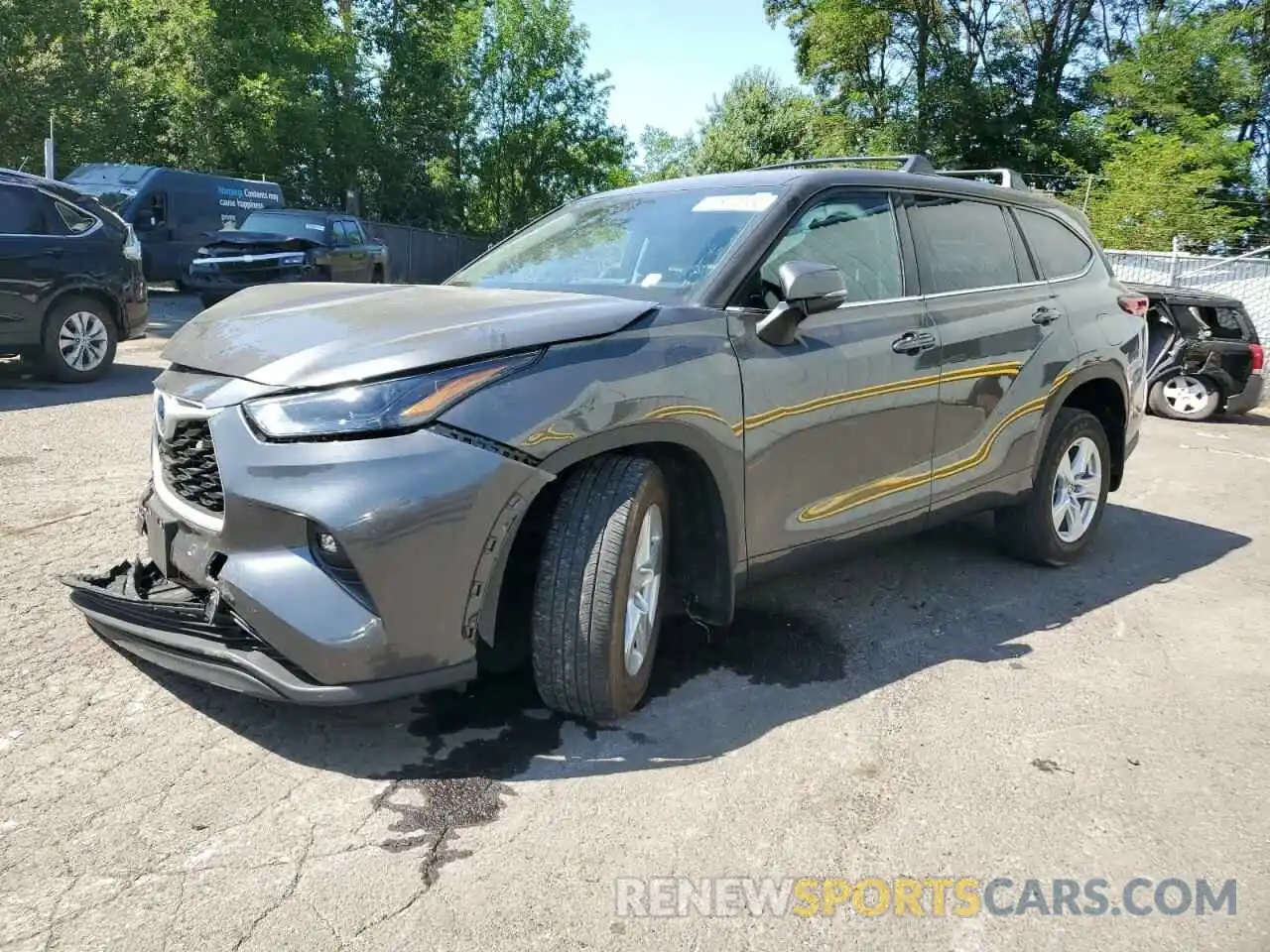 1 Photograph of a damaged car 5TDBBRCH3NS560480 TOYOTA HIGHLANDER 2022