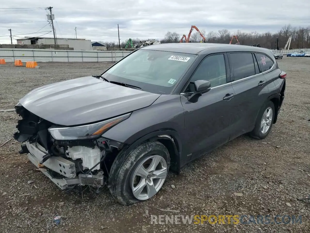 1 Photograph of a damaged car 5TDBBRCH6NS543124 TOYOTA HIGHLANDER 2022