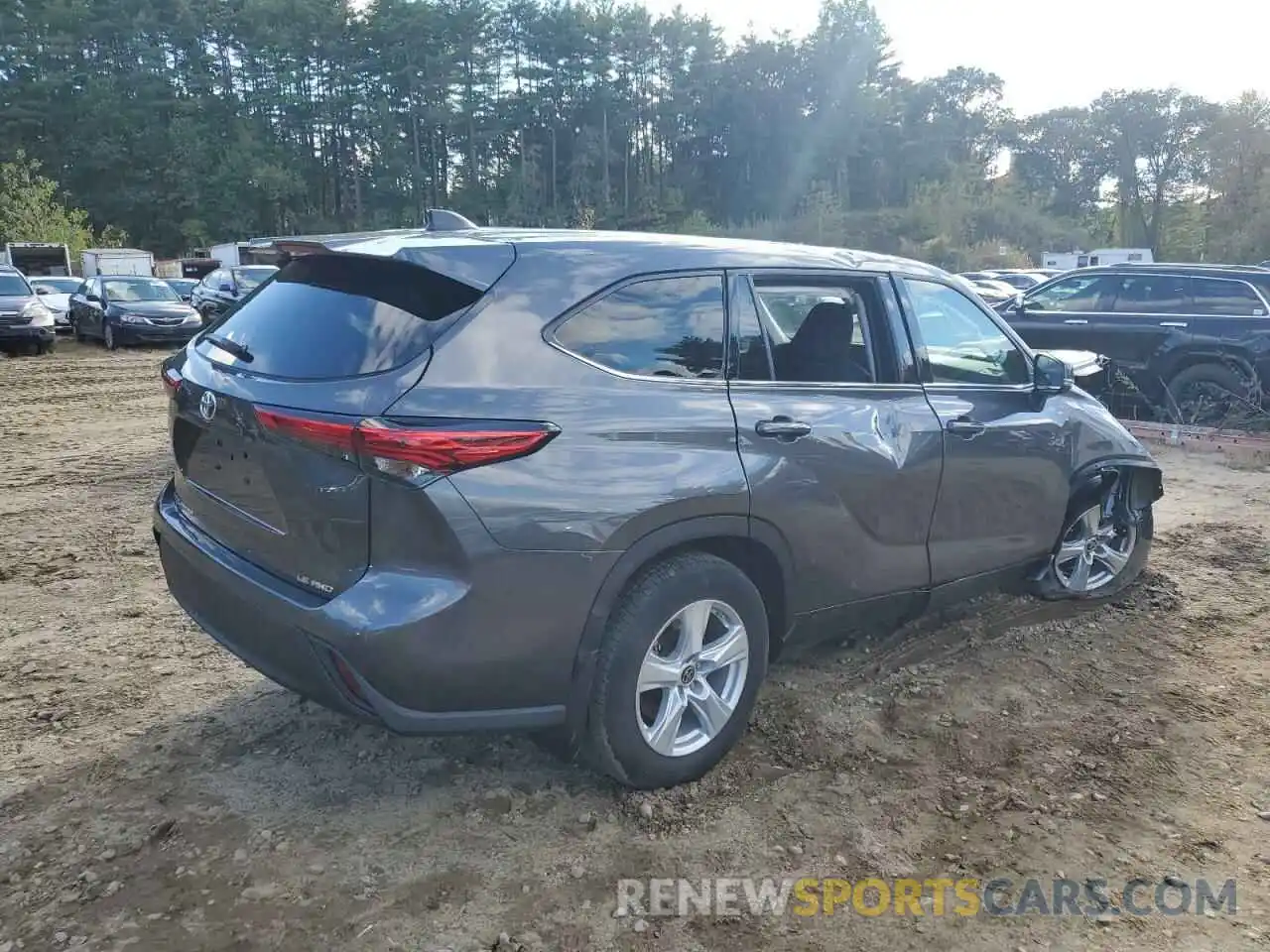 3 Photograph of a damaged car 5TDBZRBH0NS243365 TOYOTA HIGHLANDER 2022