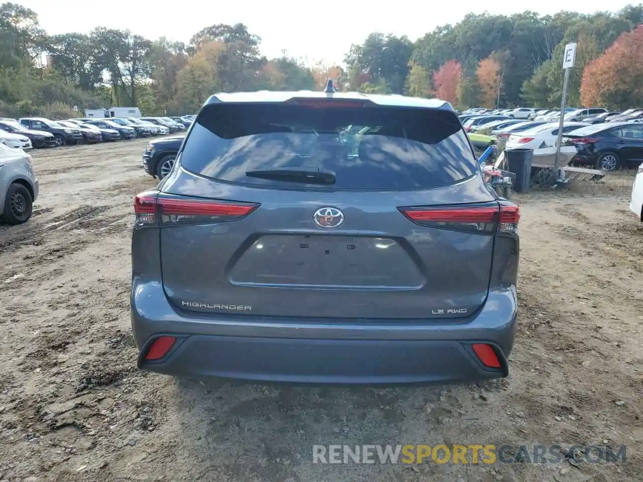 6 Photograph of a damaged car 5TDBZRBH0NS243365 TOYOTA HIGHLANDER 2022