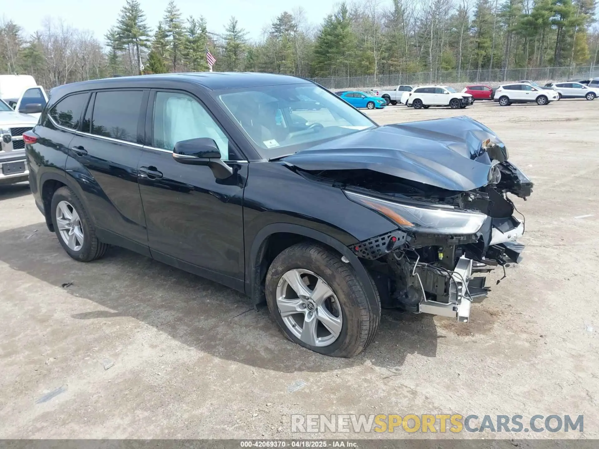 1 Photograph of a damaged car 5TDBZRBH2NS206348 TOYOTA HIGHLANDER 2022